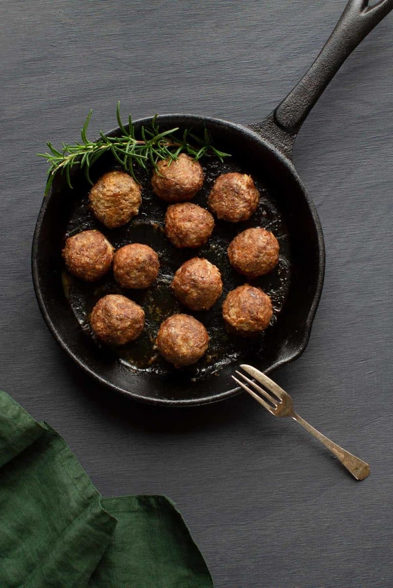 Pan-Fried Italian Meatballs