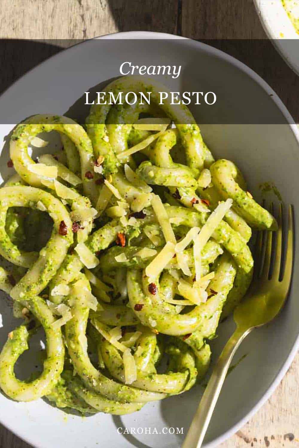 Creamy Arugula Lemon Pesto Caroha