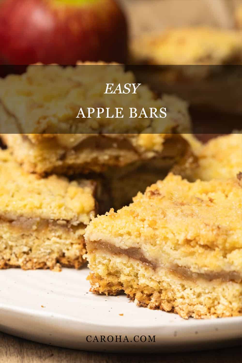 Apple Bar Apple Crumble Bars - Caroha
