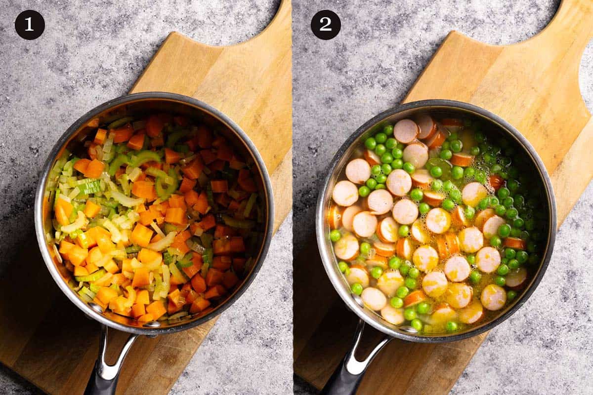 Process to cook German stew.