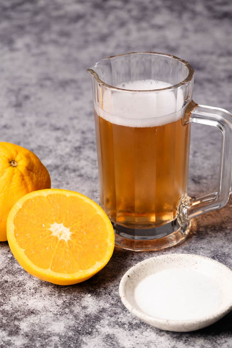 Ingredients for Rosé mimosa.