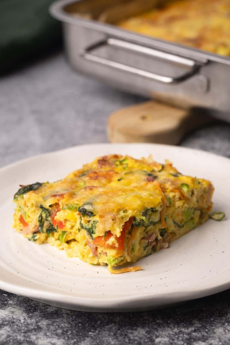 Veggie Egg Bake With Cottage Cheese