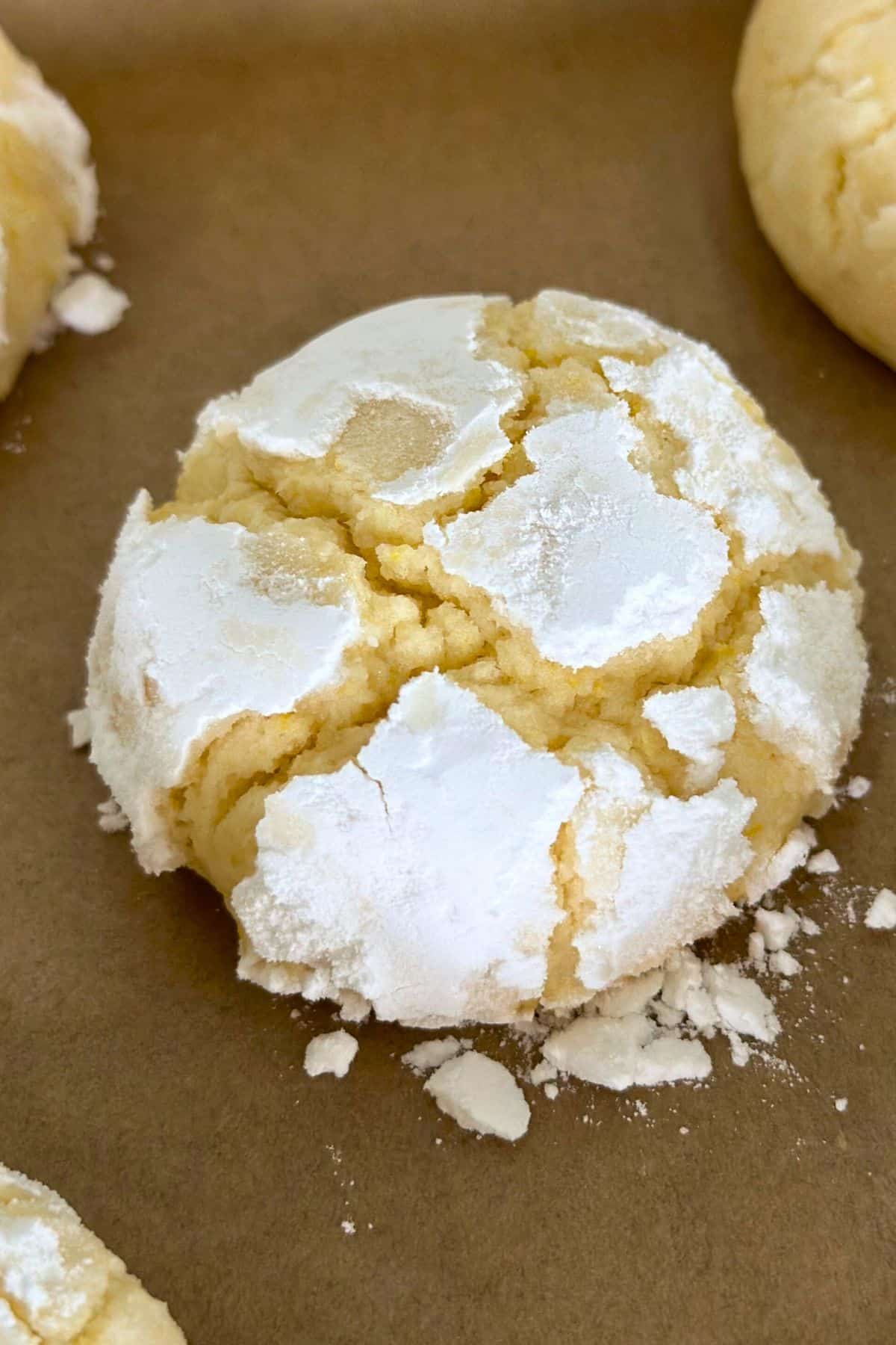 Close-up of a lemonade cookie.