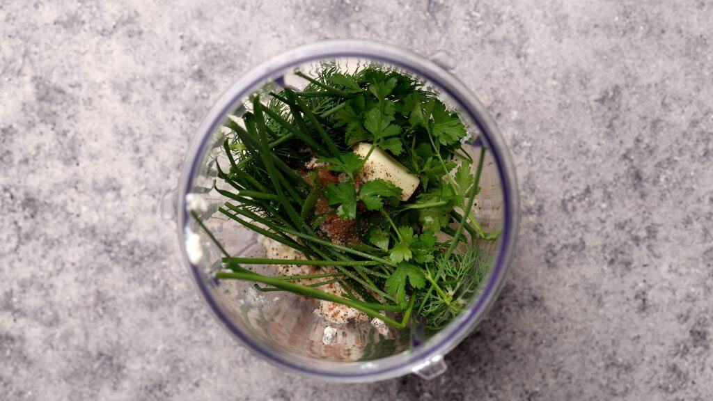 All ingredients ready to be blended in a blender.