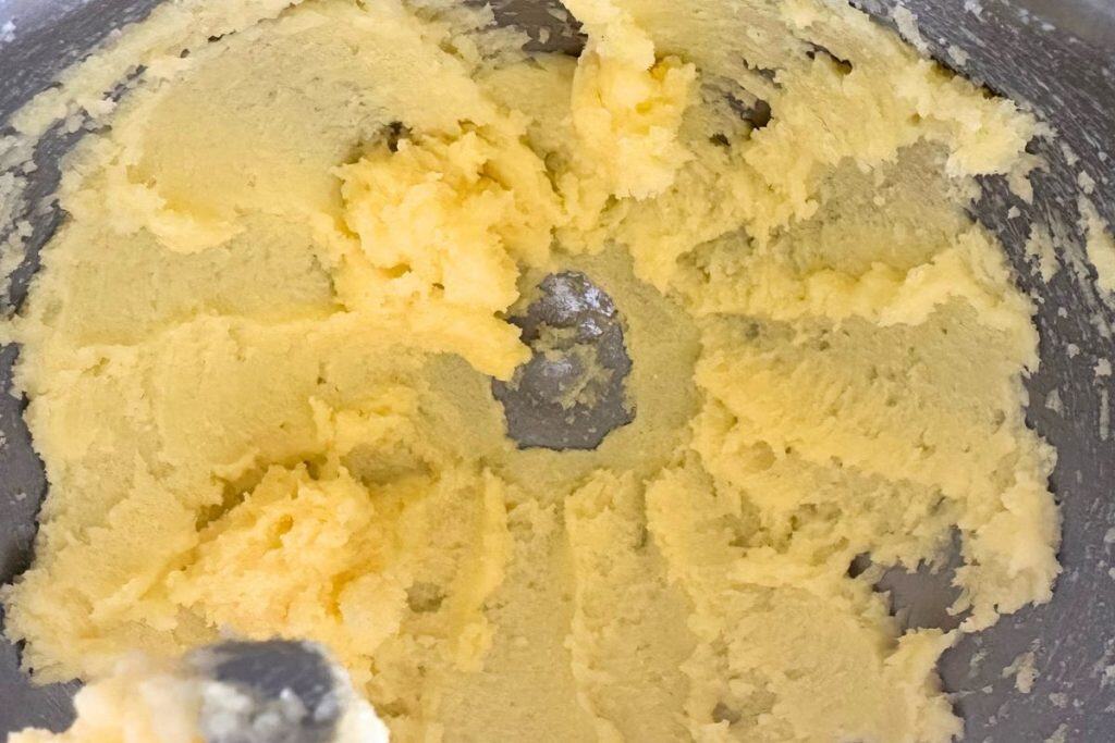 Creamed butter and sugar.